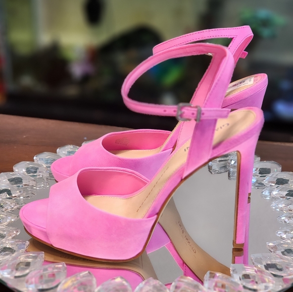 Gianni bini pink platform heels, sz 9 - Picture 4 of 6